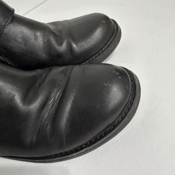 Free People Faryl Robin Black Leather Moto Strappy Buckle Boots Size 7.5 - Picture 6 of 10